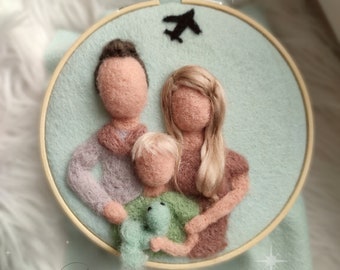 Felted portrait picture