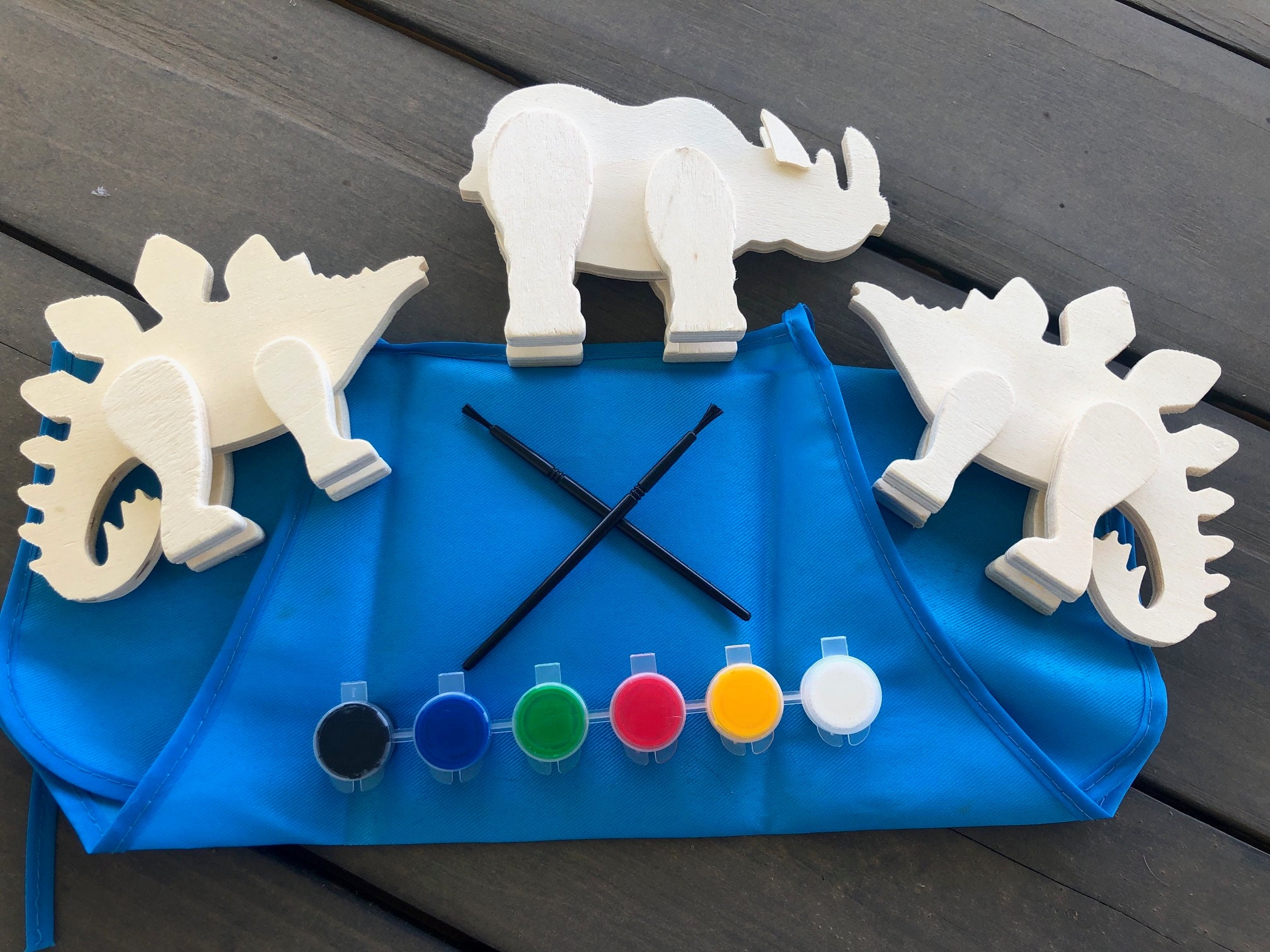 Dinosaur Wood Painting Kit for Kids Etsy