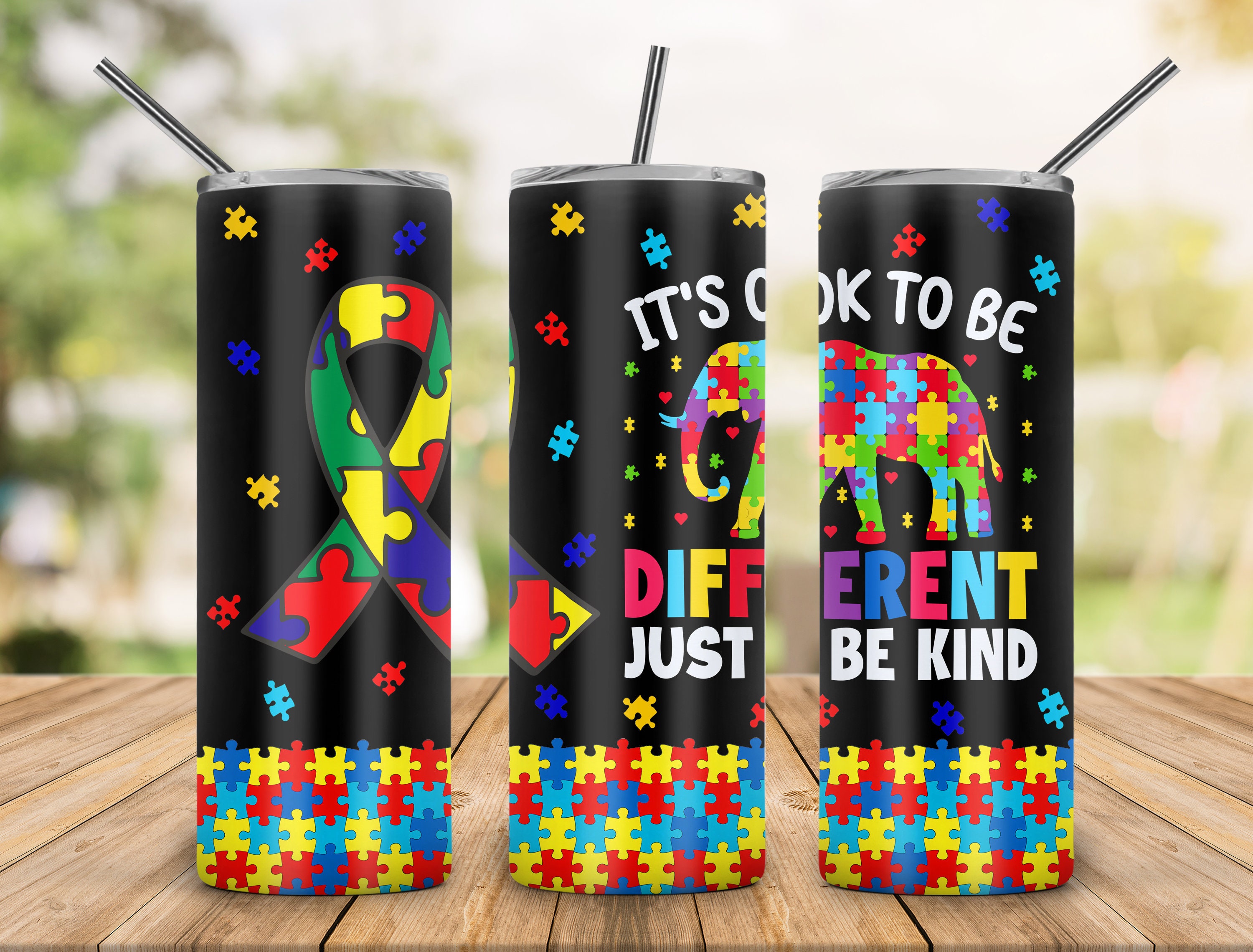 Bundle 10 AUTISM Tumbler Wrap AUTISM Sublimation Design 20 Oz Etsy UK