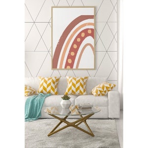 Mid Century Modern Drucke, Boho Dekor Wandkunst Drucke, druckbare Wandkunst, Regenbogen Moderne Drucke, Boho Dekor