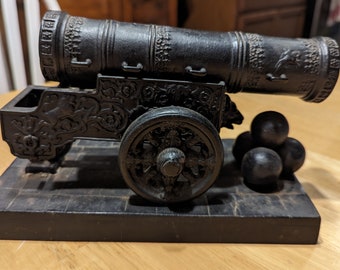 SALE!!** Vintage 1972 Russian Tsar Cast Iron Cannon, Signed (SEM)