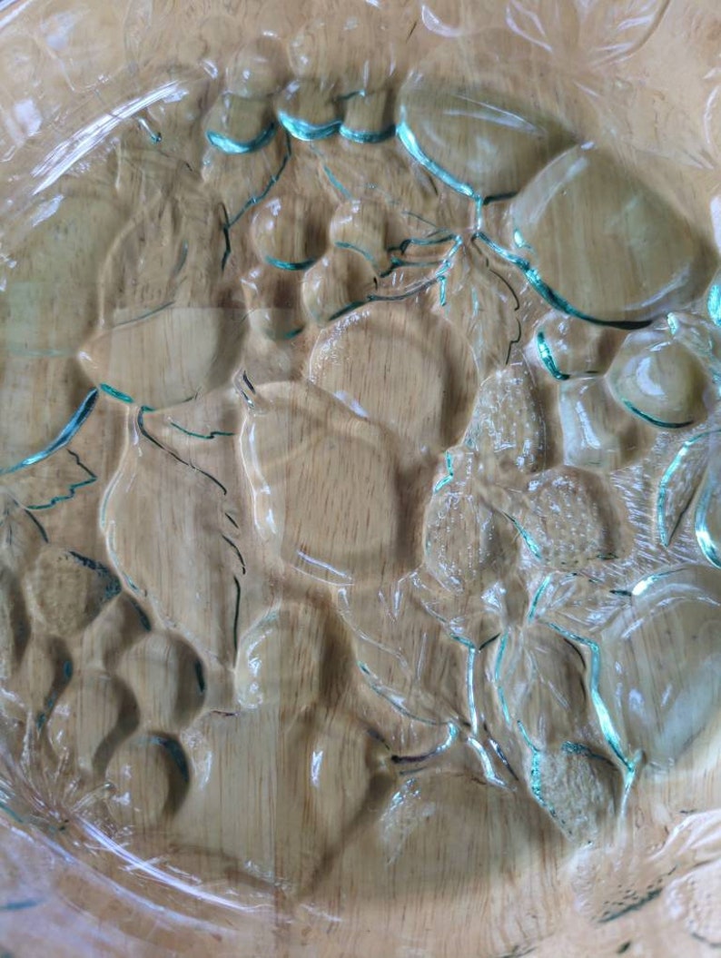 Vintage 10 Libbey Green Glass Pie Plate Excellent Etsy