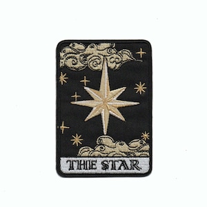 Fer à broder The StarTarot Card sur écusson 3,5 x 2,5 pouces