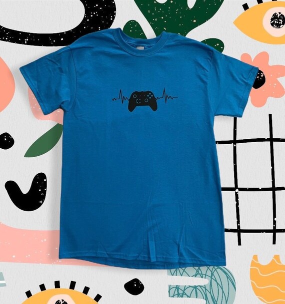 Game Controller Svg Video Game Boy Tshirt Heartbeat Etsy