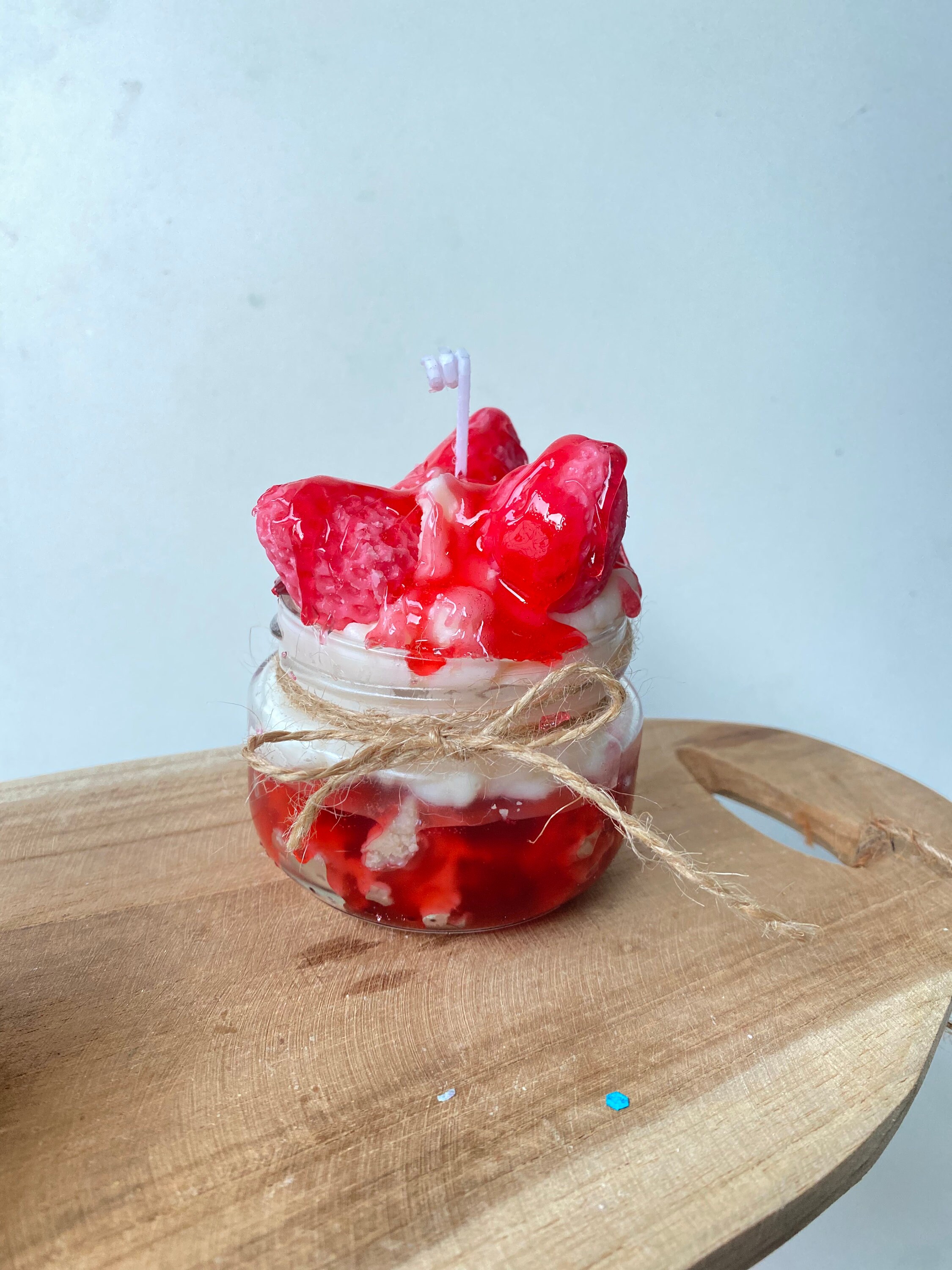 Bougie Gourmande Lait Fraise Candle Cake Stramberry Milk