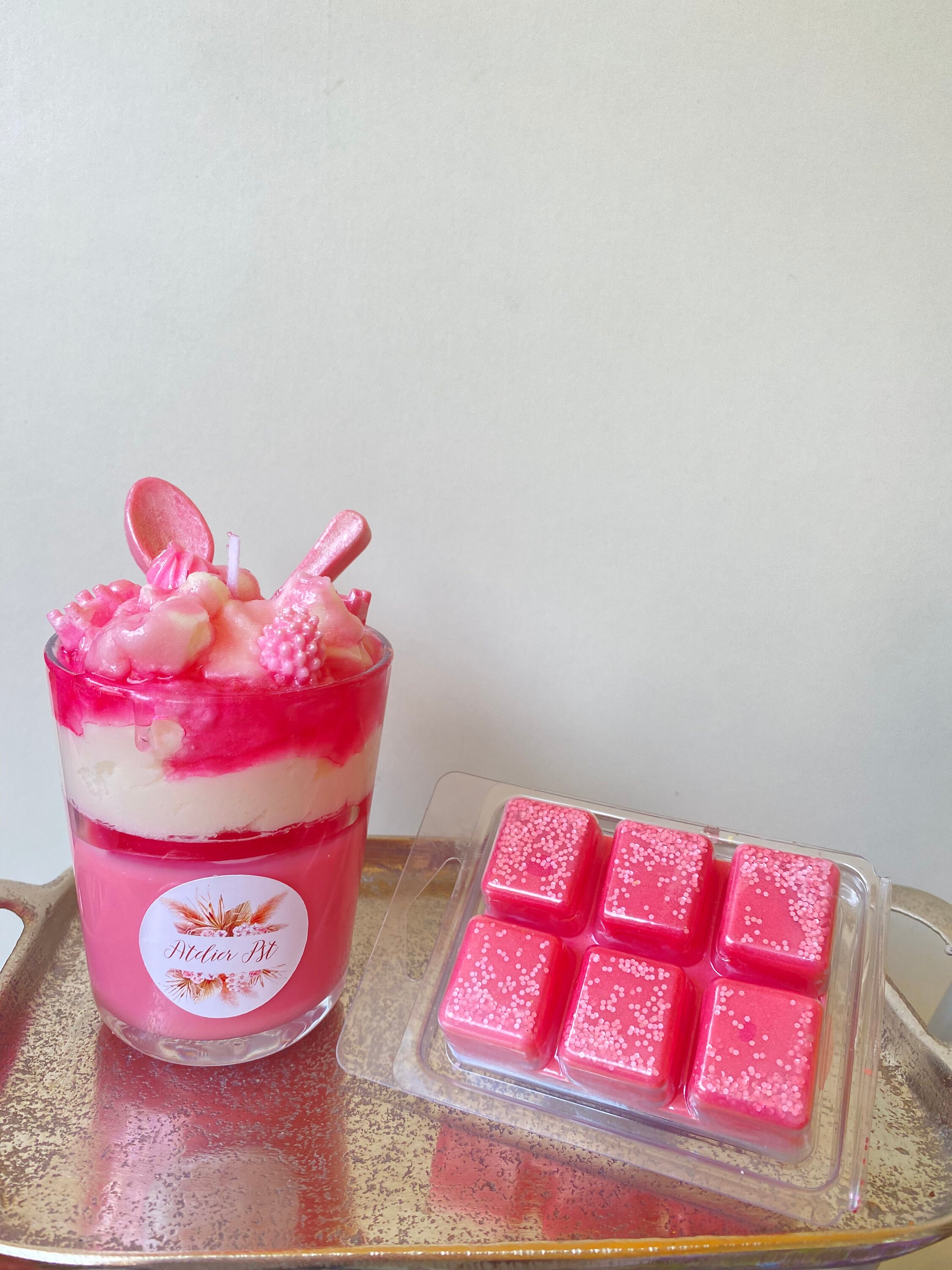 Lot Bougie Gourmande Fondant Paillettes