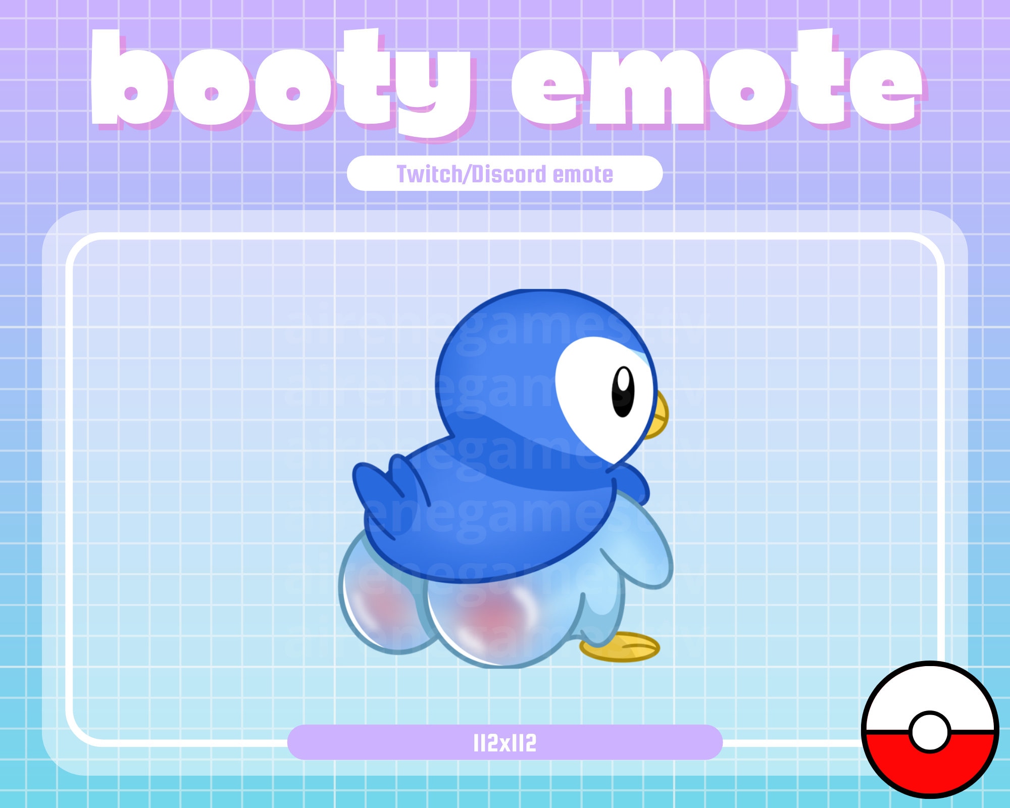 Piplup Booty Twitch Emote