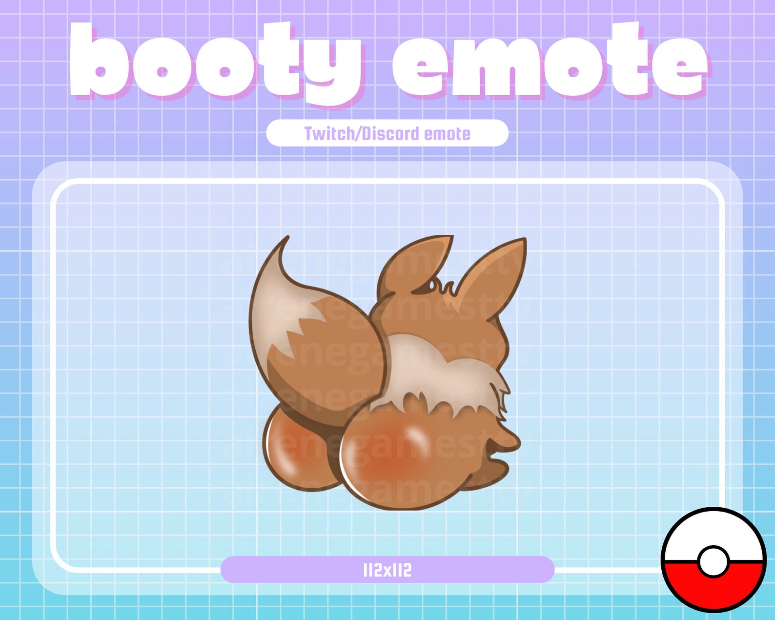 Eevee Booty Twitch Emote Etsy