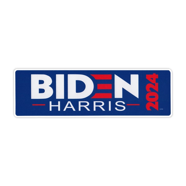 Bumper Sticker, Joe Biden Kamala Harris 2024, United States President, Democratic Party, 10" x 3" Premium Quality Vinyl Sticker