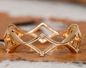 Lab Grown Diamond Criss Cross Ring,Solid Gold Pave Diamond X Ring,Minimalist Statement Ring,Daily Wear Ring,Dainty Rings For Women,Gift Ring