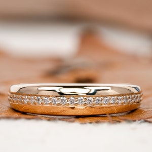 Minimal Tiny Bubble Ring,14k Solid Gold Chunky Signet Ring,Lab Diamond Legacy Dome Ring,High Dome Statement Ring,Minimalist Pave Dome Ring