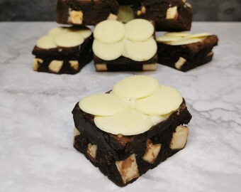 Giant White Chocolate Buttons Brownies