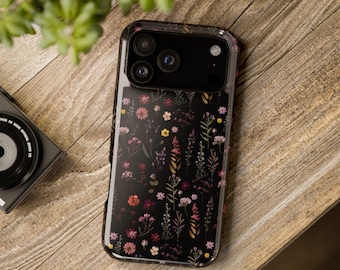 MagSafe iPhone Case: Vintage Wildflower Floral Design, Protective Slim Case