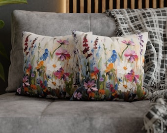 Floral Throw Pillow Cover: Spring Flower Home Decor