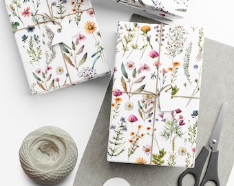Wildflower Gift Wrapping Paper: Floral Spring Garden Party Decor