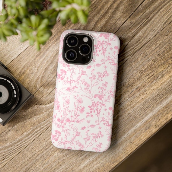 Pink Floral Magsafe iPhone Case: Slim, Tough, Magnetic