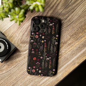 Personalized Slim iPhone Case with MagSafe - Vintage Floral WildFlower Cottagecore Collection