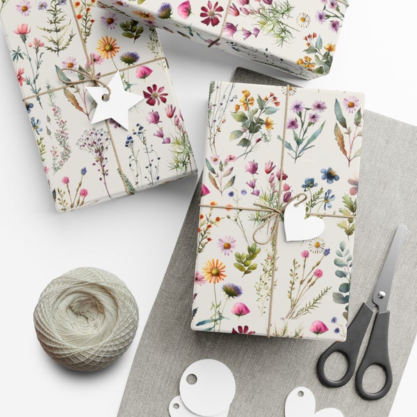 Gift Wrapping Paper Wildflower Floral Garden Party - Spring Summer Collection