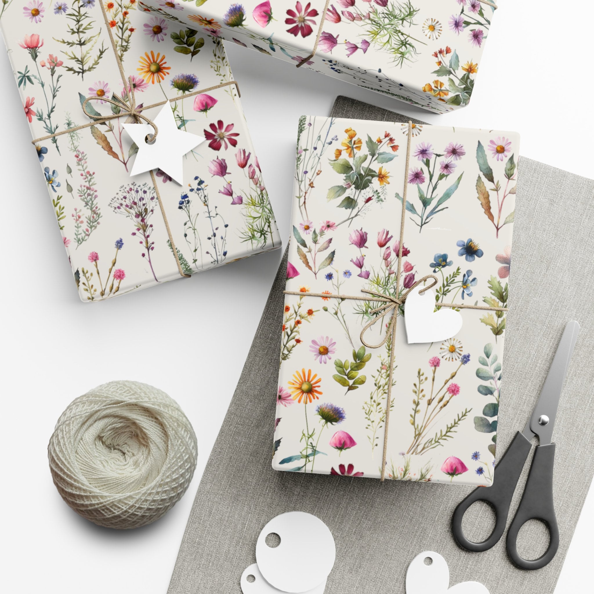 Botanical Summer Flowers Dissolvable Wrapping Paper