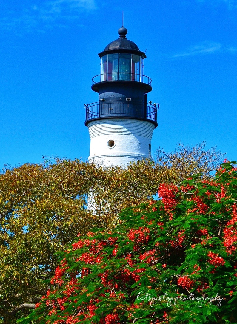 Key West Lighthouse Key West Florida Digital Photography image 1