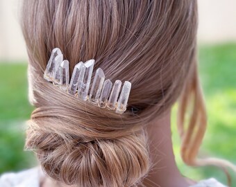 Bridal Crystal Gold Hair Comb, Wedding Hair Piece for Bride and Bridesmaid, Crystal Stone Hair piece, Women Hair Accessory