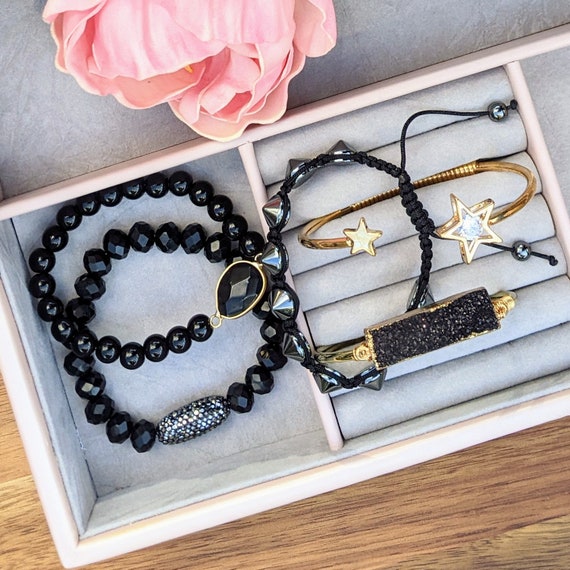 Druzy quartz bracelet clearance