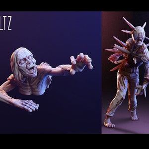 Walking Dead (fan art) - Iconic Zombies - Hannah and Winslow | 32mm scale miniature | Vaultz Miniatures