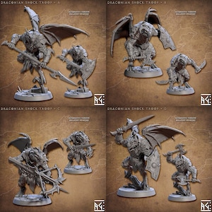 Draconian Scourge - Shock Troops | 12 design options | 32mm scale miniature | Artisan Guild