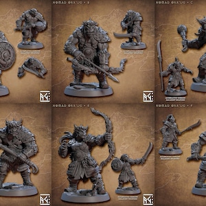 Nomad Orr&#39;ugs - Modular Warriors | 12 design options | 32mm scale miniature | Artisan Guild
