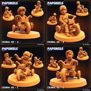 Creepy Colonial Kids | 32mm scale miniature | Papsikels