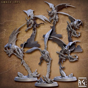 The Demon Kings Spawn - Imps of the Demon Gorge | 6 design options | 32mm scale miniature | Artisan Guild