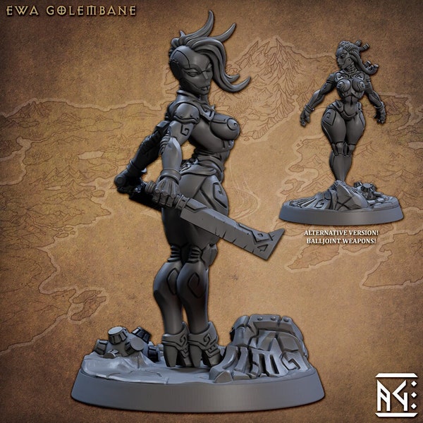 Golem Simulacra - Ewa Golembane | 32mm scale miniature | Artisan Guild