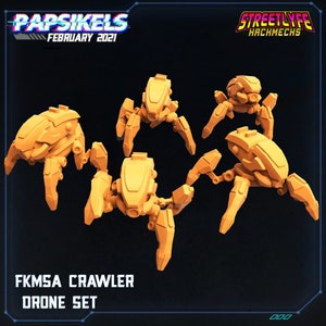 Set of FKMSA Crawler Drones - MK4 | 32mm scale miniature | Papsikels