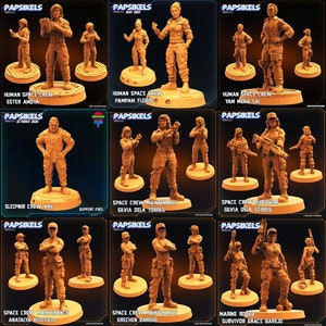 Human Space Crew | 32mm scale miniature | Papsikels