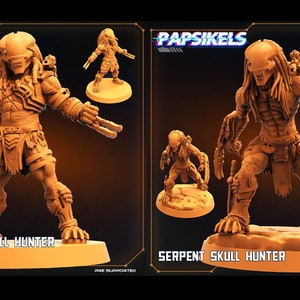Skull Hunters - &quot;The Serpent&quot; | 2 design options | 32mm scale miniature | Papsikels