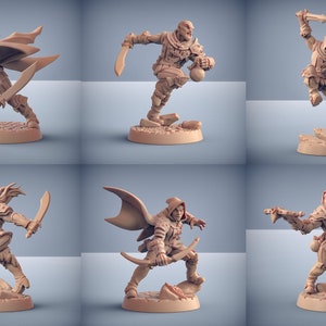 Thieves Guild - Adepts | 12 poses | 32mm scale miniature | Artisan Guild