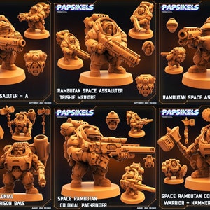 Space Rambutan Dwarves - Round 3 | 6 design options | 32mm scale miniature | Papsikels