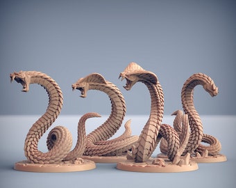 Maneater Nagarots - Giant Snakes | LARGE model | 32mm scale miniature | Artisan Guild