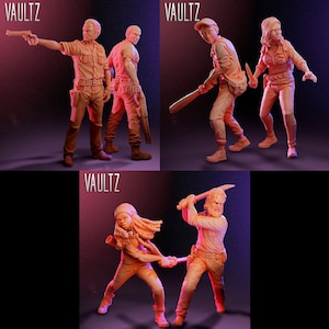 Walking Dead (fan art) - Rick, Shane, Glenn, Maggie, and Michonne | 32mm scale miniature | Vaultz Miniatures