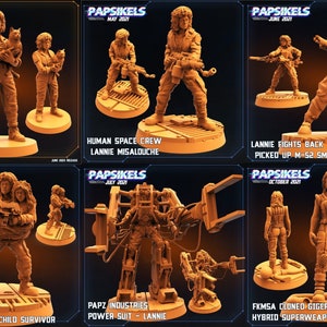 Nostromo Warrant Officer - Lannie Misalouche - Ellen Ripley | 6 design options | 32mm scale miniature | Papsikels