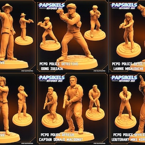 PCPD Detectives | 6 design options | 32mm scale miniature | Papsikels