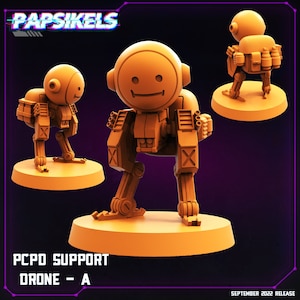 PCPD Support Drones | 2 design options | 32mm scale miniature | Papsikels