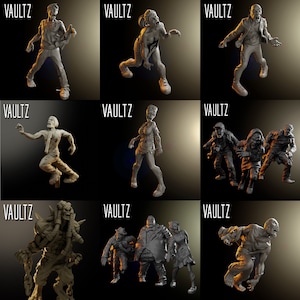 City Stalkers - Zombie Horde | 32mm scale miniature | Vaultz Miniatures