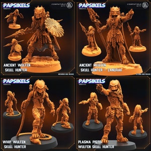 Skull Hunters - Wulfen Clan - Ancient | 4 design options | 32mm scale miniature | Papsikels
