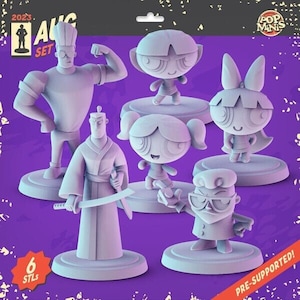 Personnages de Cartoon Network (fan art) | Miniatures à l'échelle 32 mm | Mini figurines pop