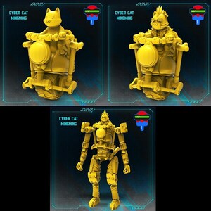 Cybercat Mingming | 32mm scale miniature | Papsikels