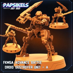 FKMSA Battle Droid - Advance Destroyer Unit | 32mm scale miniature | Papsikels