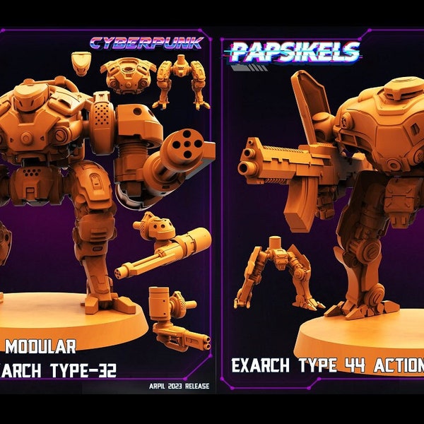Exarch Battle Mechs - Type 32 - Type 44 | LARGE model | 2 design options | Papsikels