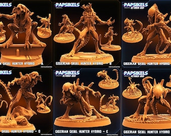 Skull Hunters - Gigerian Hybrids | 7 design options | 32mm scale miniature | Papsikels