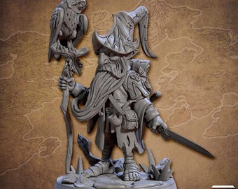 Deeproot Lurikeen - Halfling Wizard - Baggo Elderleaf | 32mm scale miniature | Artisan Guild